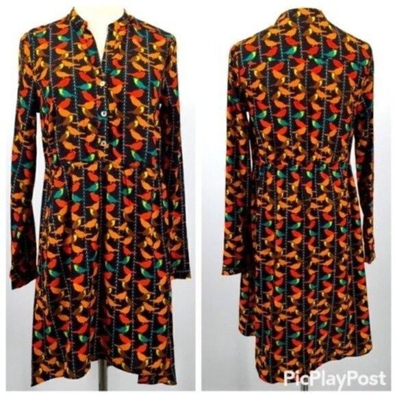 Romeo and Juliet bird dress fall colors high low mini Small BoxS - Picture 1 of 7